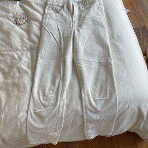 J. Crew White Corduroy Pants